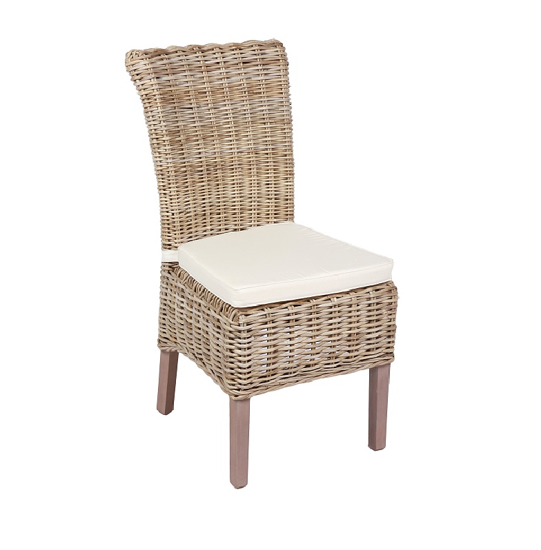 Ww Wicker Chair Including Cushion, Wicker Chairs Indoor Dining